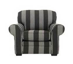 Heart of House Chedworth Striped Chair - Charcoal/Grey
